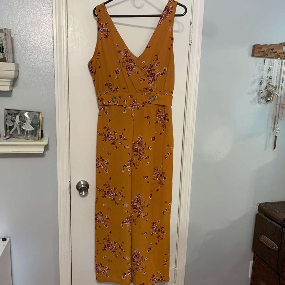 Xhileration Women’s Large Floral Jumpsuit